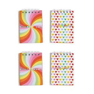 Rainbow Pages Spiral Notebook and Adjustable Wish Bracelet