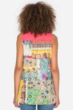 Load image into Gallery viewer, Johnny Was Patchwork Scarf Back Tank