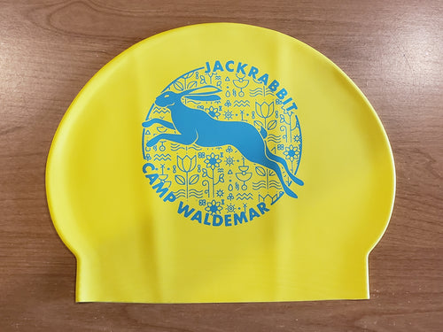 Jackrabbit & Coyote floral swim caps