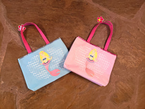 Pink Poppy Mermaid Beach Bag